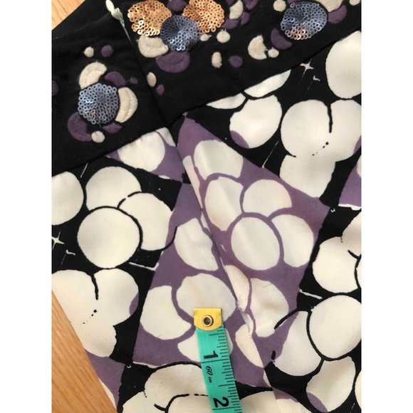 Patterned Silk Skirt, Size 6 - Picture 5 of 5